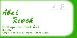 abel rimek business card